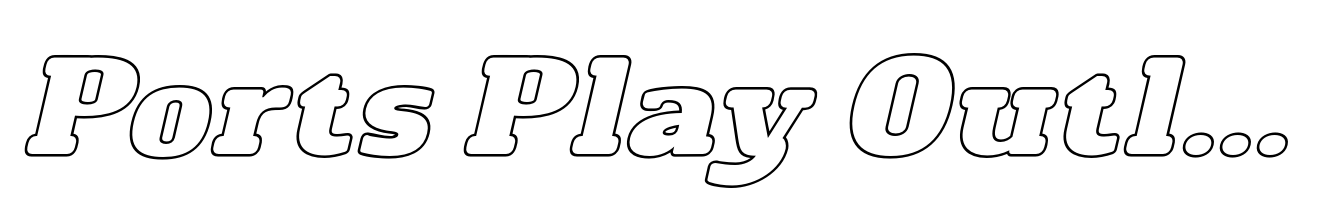 Ports Play Outline Italic